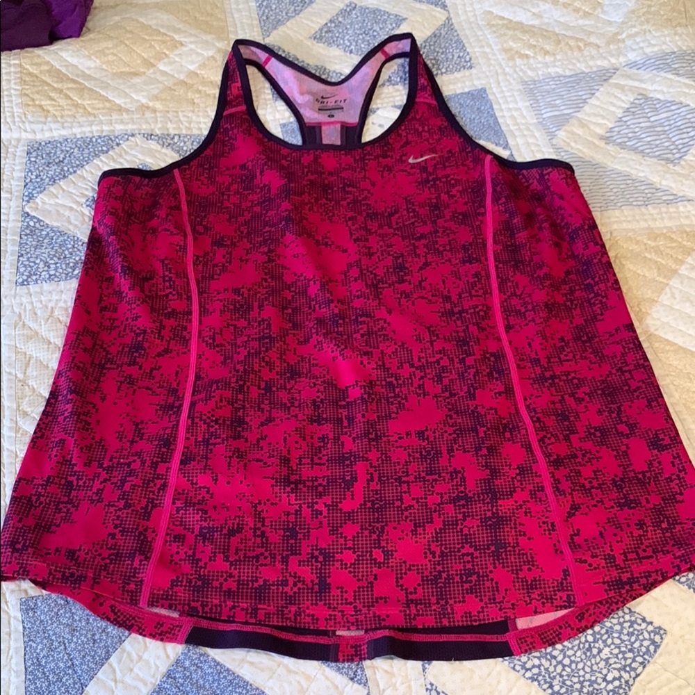 Nike Pink Athletic Tank Top Dri-Fit Size Large